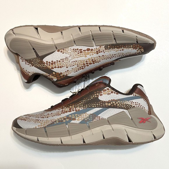 Reebok Zig Kinetica 2.5 x Jurassic World Grizzly Brown/Peat/Stark Gray Men’s 8 - Picture 3 of 9